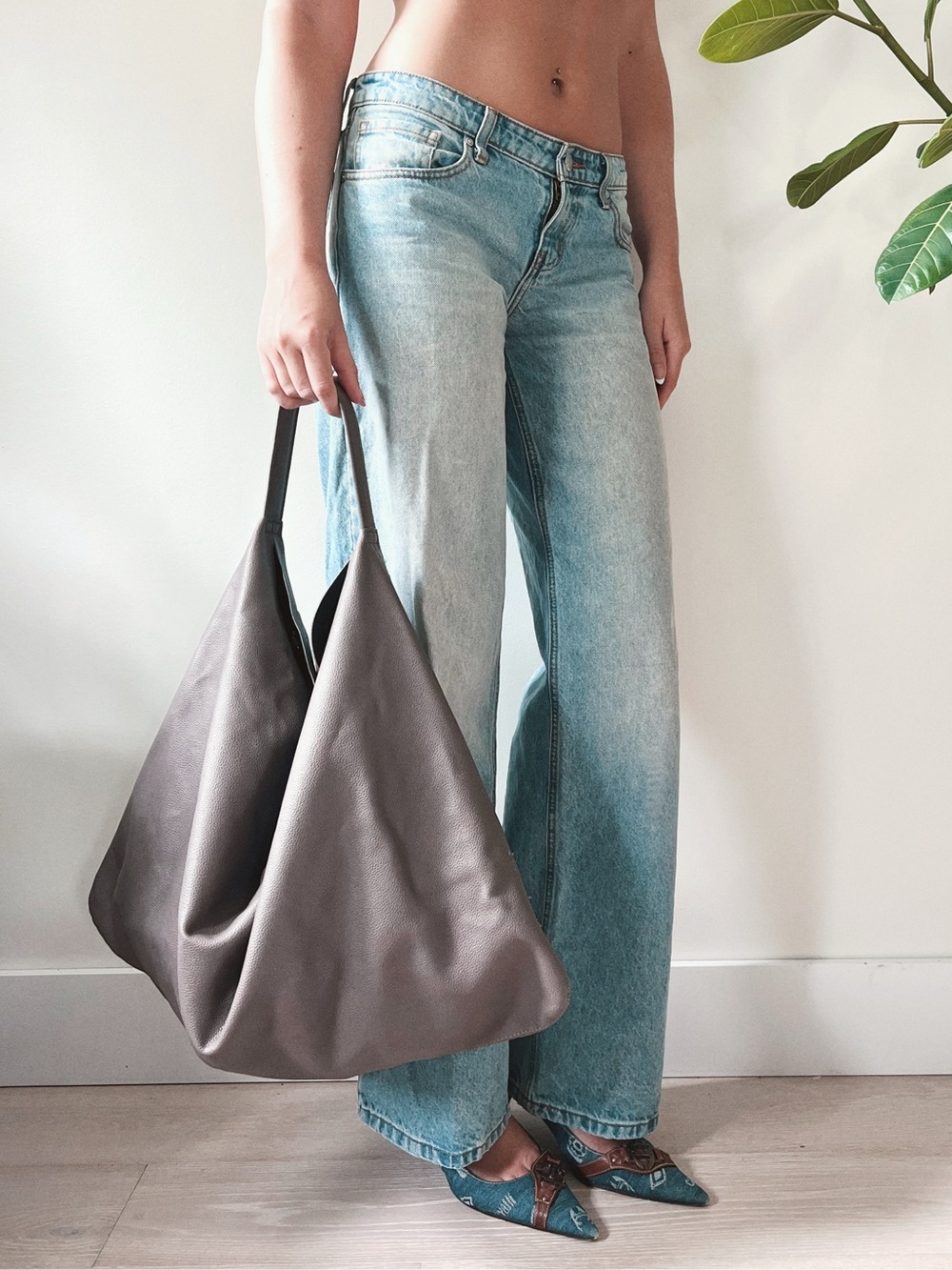 RARE Oak + Fort | Large Slouchy Hobo Leather Tote Bag